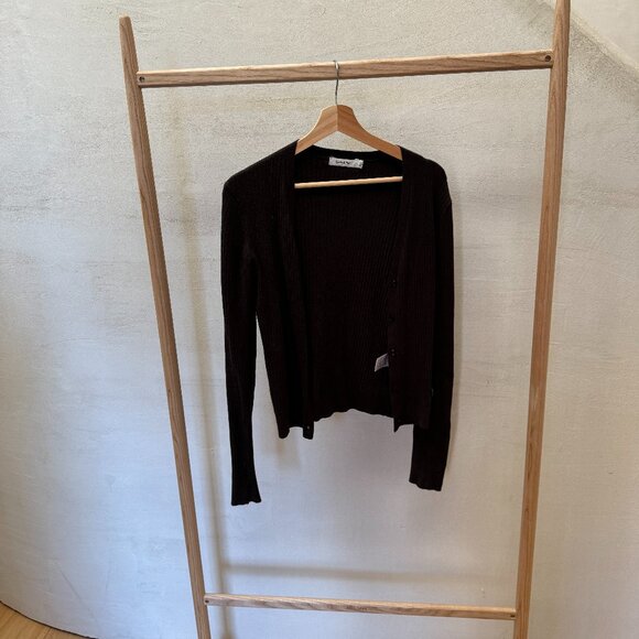 Sporty & Rich SRHWC ribbed cardigan Size Small - Picture 2 of 6